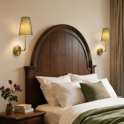 1 - Light Hardwired Dimmable Armed Sconce