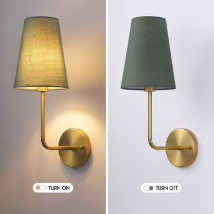 1 - Light Hardwired Dimmable Armed Sconce