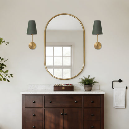 Green Linen Wall Sconce