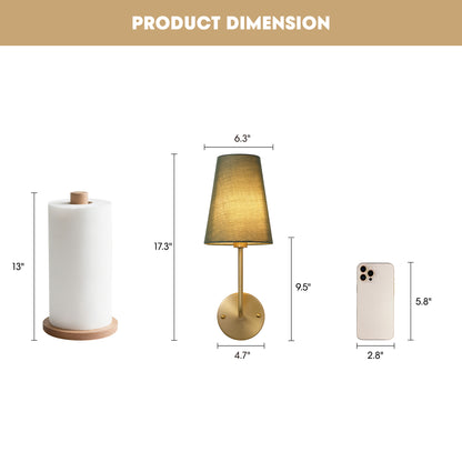 Green Linen Wall Sconce