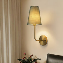 Green Linen Wall Sconce