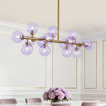 Mid Century Modern Gold Chandelier Rectangle Pendant Fixtures Linear Sputnik Chandeliers for Kitchen Island Dining Room Over Table