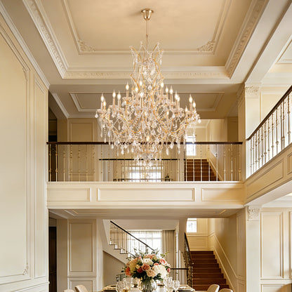 25-Light Large Gold Luxury Modern Maria Theresa Crystal Chandeliers for Living Room Dining Room Foyer