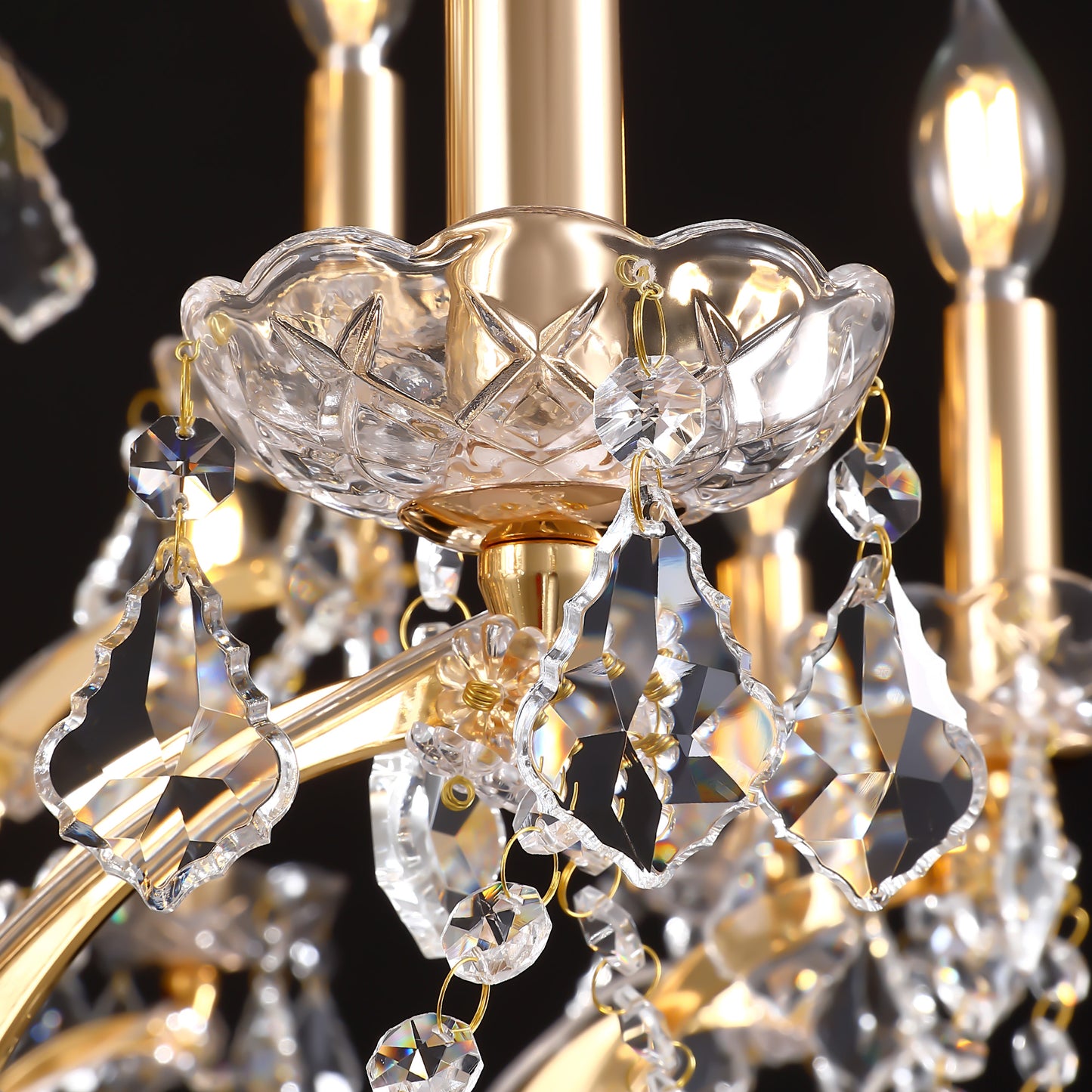 25-Light Large Gold Luxury Modern Maria Theresa Crystal Chandeliers for Living Room Dining Room Foyer