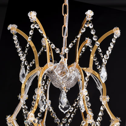 25-Light Large Gold Luxury Modern Maria Theresa Crystal Chandeliers for Living Room Dining Room Foyer