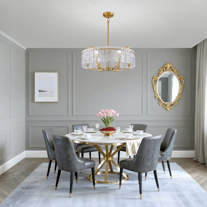 24inch Gold Crackle Glass Chandelier