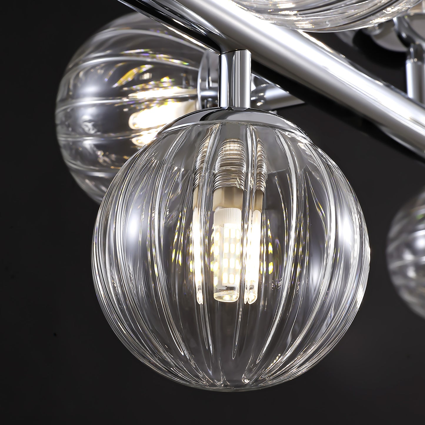 40 in. Modern 12-Light Chrome Linear Chandelier for Kitchen, Living Room, and Dining Room (Bulbs Not Included)