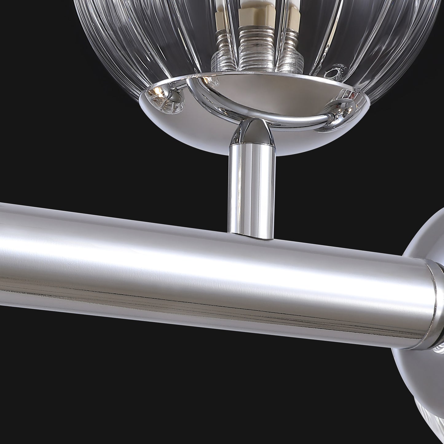 40 in. Modern 12-Light Chrome Linear Chandelier for Kitchen, Living Room, and Dining Room (Bulbs Not Included)