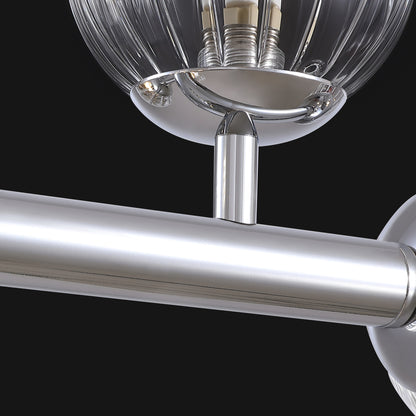 40 in. Modern 12-Light Chrome Linear Chandelier for Kitchen, Living Room, and Dining Room (Bulbs Not Included)