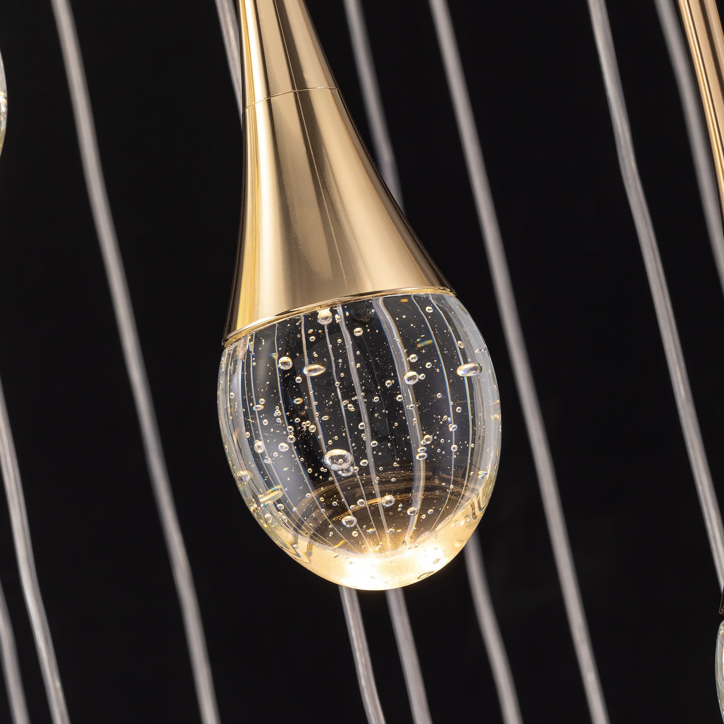 36 light Modern Gold integrated LED Crystal Chandelier for Entryway Foyer, Large Ceiling Fixture for High Ceilings