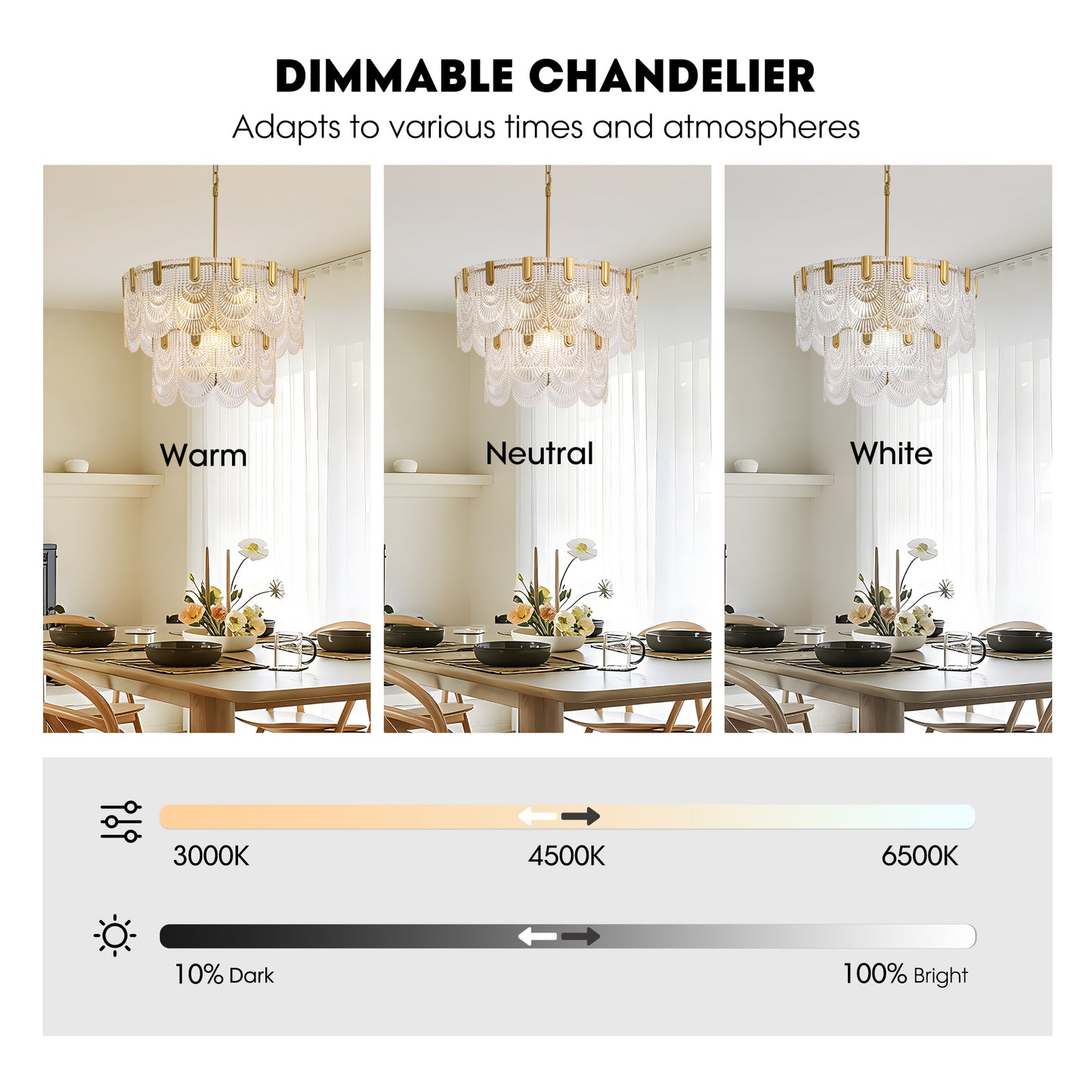 23.6 in. Modern 9-Light Gold Crystal Chandelier Circle Drum Round 2-Tiers Chandelier for Dining Living Room Bedroom
