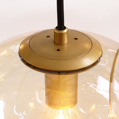 11-Light Modern Gold Bubble Chandelier with Glass Shades for Living Room, Kitchen Island, Bedroom(Bulbs not included)