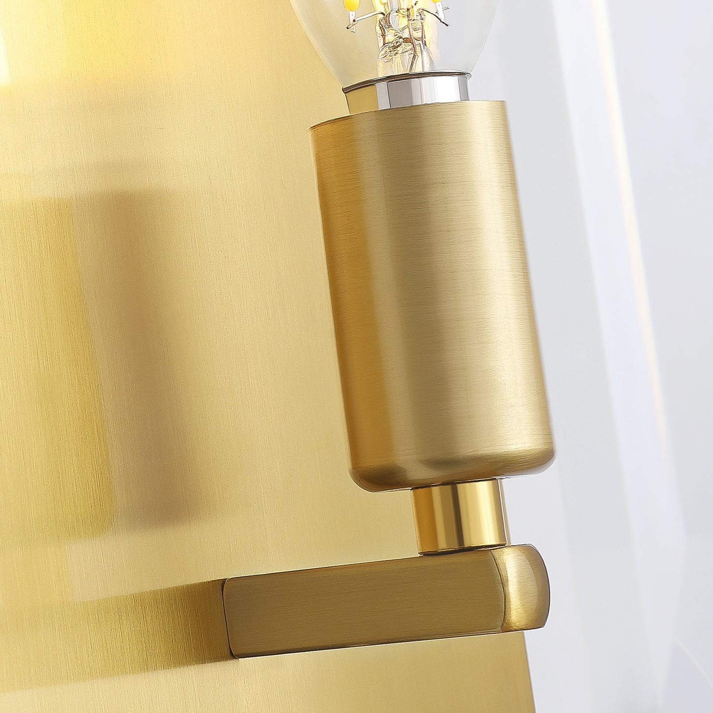 10.2 in. 1-Light Gold Modern Dimmable Wall Sconce with Glass Shade Modern Lighting Fixture for Corridor and Hallway