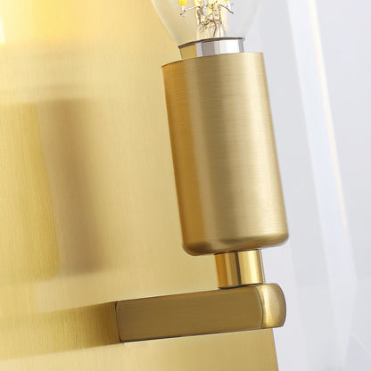 10.2 in. 1-Light Gold Modern Dimmable Wall Sconce with Glass Shade Modern Lighting Fixture for Corridor and Hallway