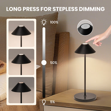 16in White Modern Table Lamps Cordless Smart Integrated Led Dimmable Waterproof Rechargeable Indoor&Outdoor Table Lamp