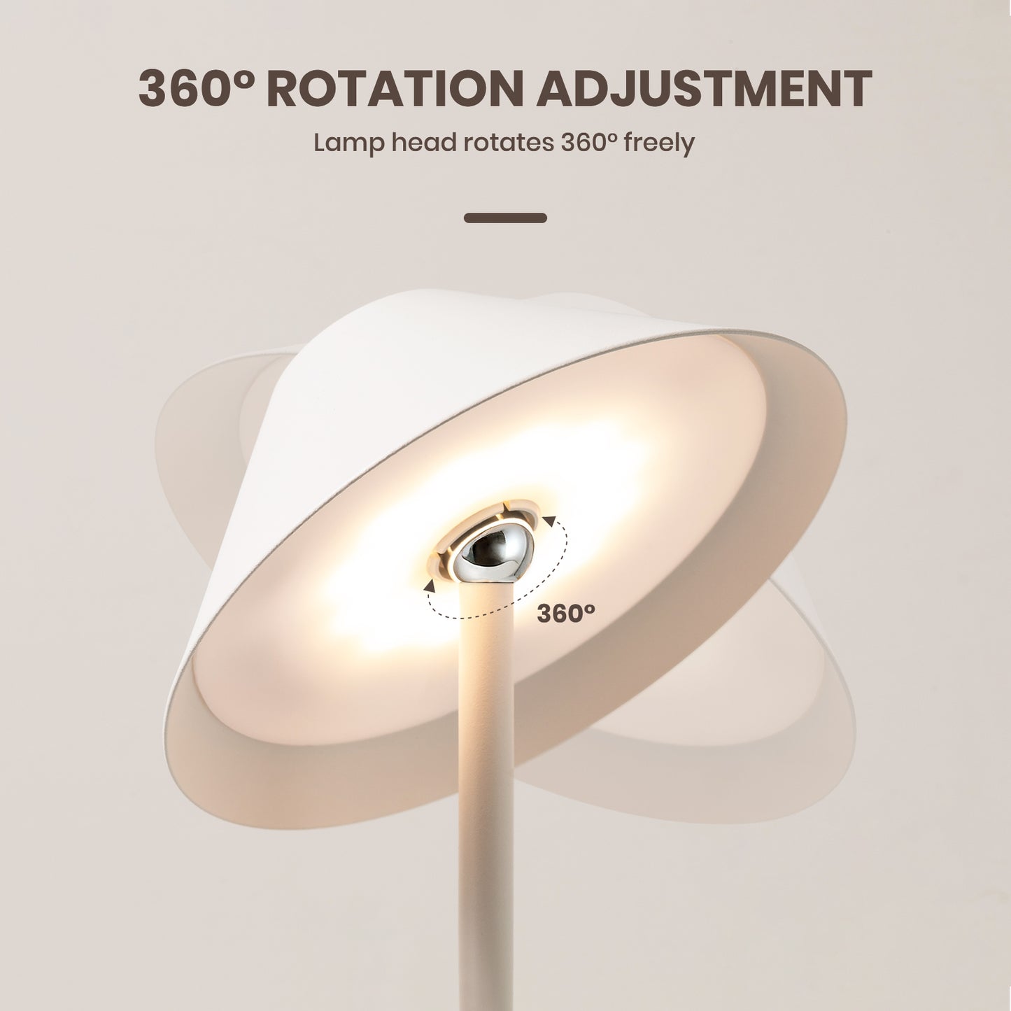 16 in. Modern Black Standard Table Lamps Cordless Integrated Led Dimmable Rechargeable for Indoor and Outdoor (2 Sets)