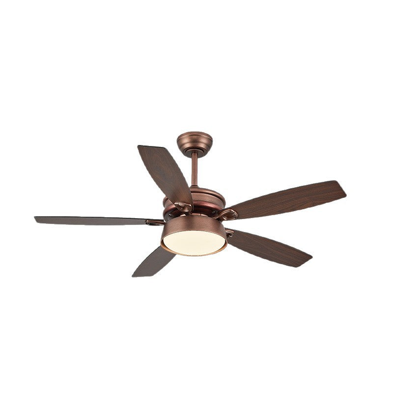 Oil-Rubbed Bronze 5-Blade Ceiling Fan with Light – Dimmable LED Fan Light for Living Room & Bedroom