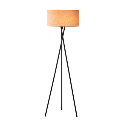 Minimalist Black Tripod Floor Lamp - Soft Warm Light for Cozy Contemporary Home Decor