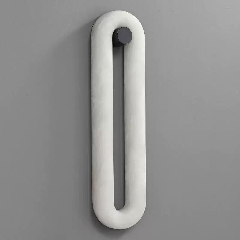 Natural Alabaster Oval LED Wall Sconce Minimalist Modern Wall Lamp