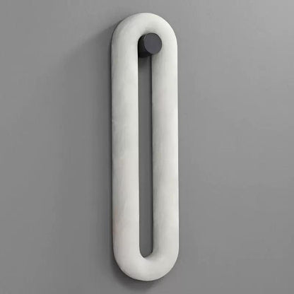 Natural Alabaster Oval LED Wall Sconce Minimalist Modern Wall Lamp