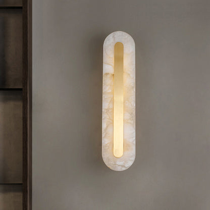 Luxury Alabaster Wall Lamp with Gold Inlay for Contemporary & Elegant Spaces