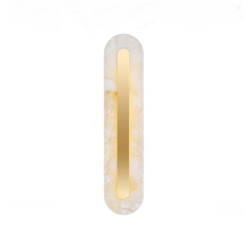 Luxury Alabaster Wall Lamp with Gold Inlay for Contemporary & Elegant Spaces