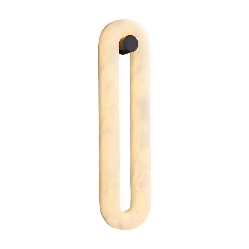 Natural Alabaster Oval LED Wall Sconce Minimalist Modern Wall Lamp