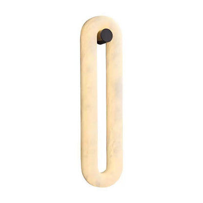 Natural Alabaster Oval LED Wall Sconce Minimalist Modern Wall Lamp