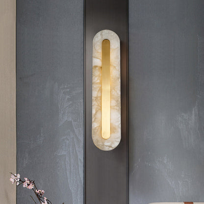 Luxury Alabaster Wall Lamp with Gold Inlay for Contemporary & Elegant Spaces