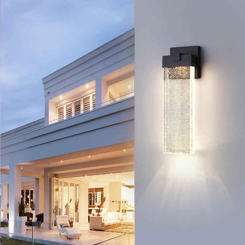 Contemporary Bubble Glass Outdoor Wall Light for Modern Homes