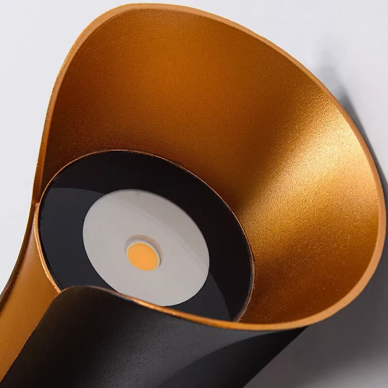 Curved Up-Down Outdoor Wall Light - Minimalist LED Sconce with Dual Light Output for Contemporary Homes