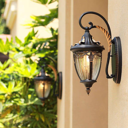 Ornate Scroll Arm Outdoor Wall Light for Classic & Mediterranean Homes