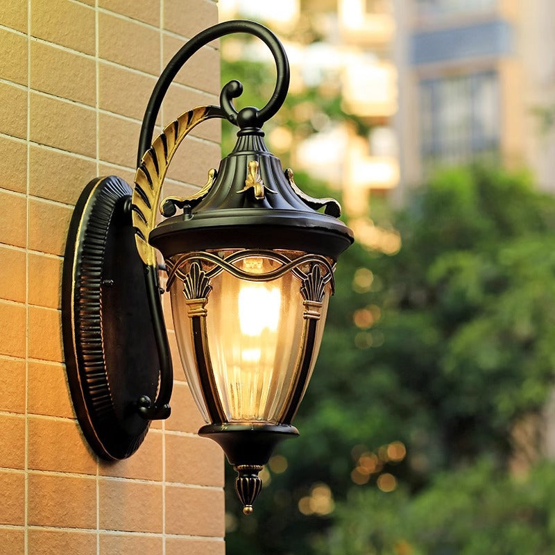 Ornate Scroll Arm Outdoor Wall Light for Classic & Mediterranean Homes