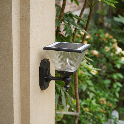 Classic Tapered Outdoor Wall Light with Diamond Cut Glass for Farmhouse & Cottage Homes